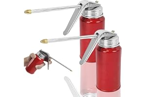 AUDIO FREQUENCY% 2 Pièces Burette À Huile, 200ml Burette Huile Metal, Pompe Pour Bidon, Convient Aux Voitures, Motos, Camions, Moteurs
