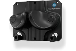 Gravity Grabber Support Mural pour Ski et Snowboard - pour Tout Type de Ski ou Snowboard - Protège Rocker et Extrémités - sans Risques - 1x - Noir