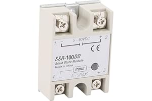 YWBL-WH SSR-100DD Solid State Relay Medium-power SSR DC Control DC Input 3-32V DC 5-25mA, Relay