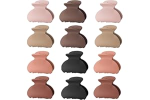 YAGASPANTERY 12 Pcs Mollettone Capelli Donna, 6 Colori Mollettone per Capelli Donna, Mini Clip per Capelli, Pinza Capelli Antiscivolo Signore e Ragazze Accessori Capelli, per Ragazze e Donna