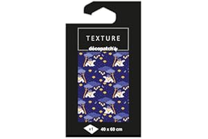 Décopatch TD816C - Un paquet de 1 feuille de papier Texture 40x60 cm, Ours blancs avec dorures