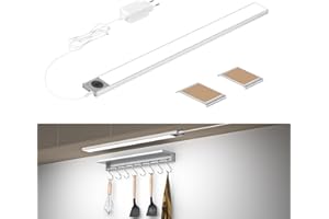 HIGHLUC Reglette LED 40CM, 3 Températures de Couleur, Éclairage Sous Meuble Avec Plug-in pour Cuisine, Armoires, Escalier, Établi - Lot de 1