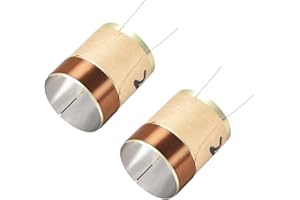 UXCELL sourcing map 2pcs 25.5mm 1" Woofer Voice Coil Dual Layers Round Copper Wire Bass Speaker Audio Replace Parts