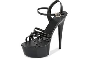 ERALOM Scarpe Sandali da sposa con tacco alto a spillo, scarpe da donna Piattaforma Spessa Sexy Serata