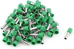 UXCELL sourcing map 100pcs 6mm2 Embout de Câble Embout de Câblage Cosse à Sertir électrique Fil Sertissage Borne Connecteur Terminal isolé Bootlace Virole Vert