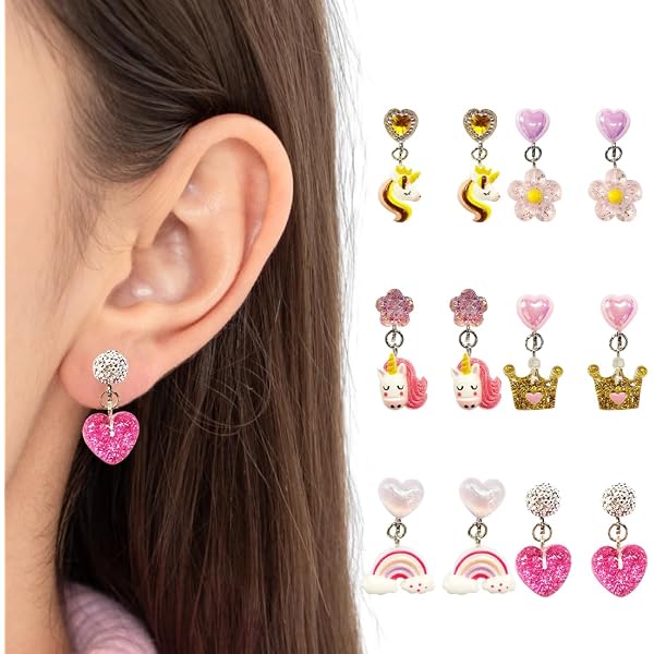 5 pezzi/set orecchini arcobaleno nuvola carina per donne ragazze
