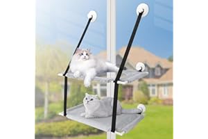 SAN LIKE Amaca per Gatti, Amaca Gatto Finestra con Ventose, Amaca da appendere per gatti stabili fino a 15 kg, Amaca Per Gatto da Finestra da Interno Cat Rest Hammock