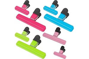 SHSHbuy Pinzas para Alimentos,8 Piezas Clip para Bolsas de Alimentos Clipe de Saco de Plástico Multipropósito Clip de Sellado para Embalaje de Cocina