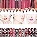 JaneDream 12 Colors Chic Women Fine Lip Liner Pencils Lipliner Waterproof Set 