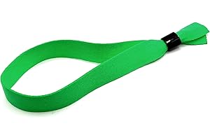 EUROPABAND Braccialetti identificativi per eventi in tessuto, 50 pezzi, misura regolabile, colore verde