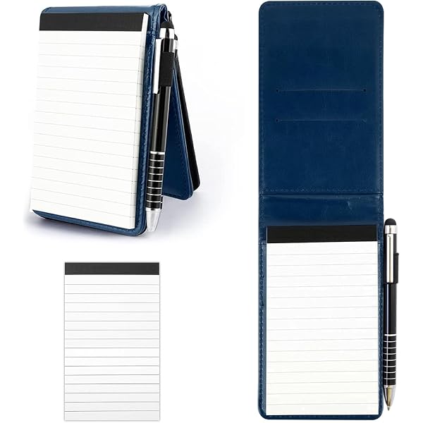 Mini Porte-Bloc Notes De Poche En Cuir PU Avec Stylo Métal - Petit Carnet Ligné Portable Pour Affaires Et Voyages