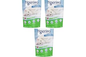 Tigerino Crystals Flower Power Silicate Cat Litter 30L Scented Antibacterial Disposable and Hypoallergenic Hygiene Litter with Smell Control Formula
