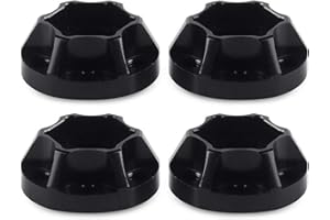INJORA RC 12mm Mitnehmer Hex Hub Adapter Metal Zubehör Set 4pcs für 1/10 RC Crawler 1,9 oder 2,2 Felgen Axial SCX10 TRX4 D90 (Schwarz 10mm)