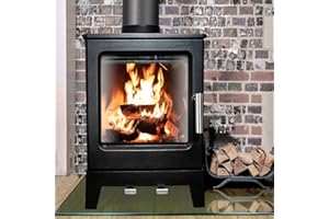 NRG Defra 5KW Freestanding Fireplace Eco Design Wood Burner Burning Cast Iron Stove