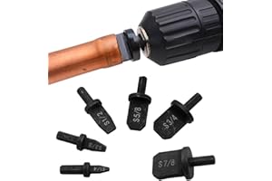 BESTYIJO 6 Pezzi Espansori Tubi Rame, Set di Riparazione HVAC per Espansori per Tubi in Rame Manuali Professionali, Set di Punte per Trapano Espansori per Tubi con 1/4, 3/8, 1/2, 5/8, 3/4, 7/8