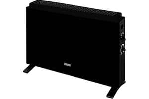 Zanussi 2000W/2KW Electric Convector Heater, Freestanding Radiator in Black with 3 Adjustable Heat Settings, Dial Controls, Integrated Handle, Overheat Protection ZCVH4004B, 2 Year Guarantee