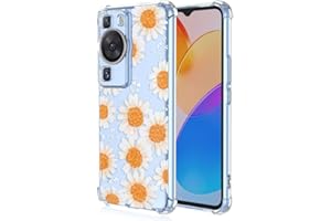 RankOne Coque de Téléphone Convient pour Huawei P60 / Huawei P60 Pro (6.67" inches) Transparent TPU Silicone Color Drawing Pattern Case - Marguerite