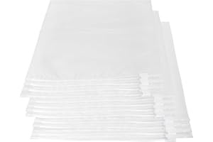 Pakico Sac en plastique (27 x 28cm) x 25 | Sac transparent à fermeture éclair | Refermable | Fermeture éclair du sac de congélation | avec fermeture éclair | Blanc