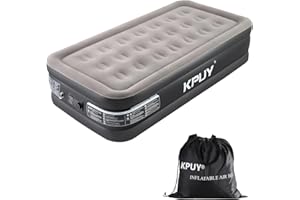 KPUY Cama Hinchable para 1 Persona, colchón de Aire autoinflable con Bomba eléctrica incorporada, colchón Inflable para Invitados en 3 Minutos, Cama Individual Inflable para Camping Uso doméstico 191