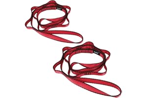 FOSER 2pcs Daisy Chains, Yoga Amaca Extension Strap, 23KN Regolabile Nylon Arrampicata Sling Fitness Pilates ed Esercizio Estendere Cinghia