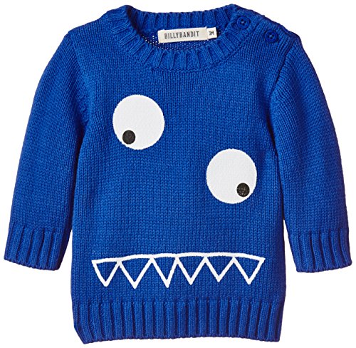Billy Bandit Baby-Boys V05010 Pullover Jumper, Electric Blue, 9-12 Months (Manufacturer Size:12 Months)