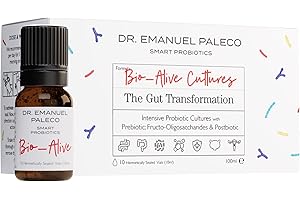 Dr. Emanuel Paleco Pre and Probiotics for Gut Health – Bacterial Cultures for Bloated Stomach Relief · Diarrhea · After Antibiotics · Travel Abroad · Immune · Live Friendly Good Bacteria for Men Women