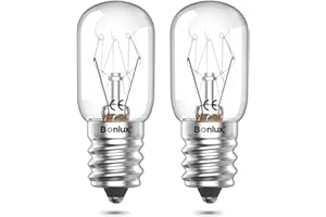 Bonlux 15W Screw Bulb Salt Lamp Dimmable E14 SES Small Edison Pygmy Bulb, Scentsy Replacement Plug in Wax Melt Burner Bulbs, Fridge Light Oven Lamp, Microwave 220V 230V 240V, Warm White