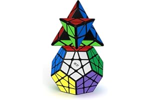 ROXENDA Ensemble Speed Cube, Pyramide Megaminx Speed Cube Smooth Puzzle Cube Set, 2 Pack