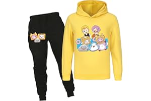 MINHUAHA Foxy and Boxy Merch Kids Cotton Hoodie Boys Girls Tops Jumper Hoody+Trousers 2pcs Tracksuit