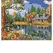 Produktbild PAINTLE Zeichnung Lakeside Hut Reine Handgemalte Digitale Malerei,16 * 20 Zoll,Rahmenlos