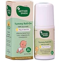 Mother Sparsh Tummy Roll On for Baby, Colic Relief and Digestion, 100% Ayurvedic, Hing & Saunf, 40ml