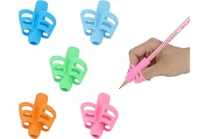 MXTIMWAN 5 Pezzi Aiuto per La Scrittura per Bambini, Impugnature per Matite in Silicone, Strumento di Correzione Della Postura di Scrittura