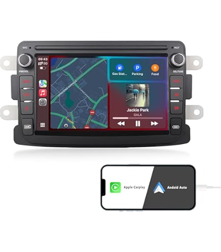 4G+64G Motorsi Autoradio Pour Dacia Duster/Sandero Avec Carplay Sans