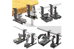 YAARHEJ 2 Set Desk Mount for Flight Sim controller, Compatible with Thrustmaster Warthog 10C&Throttle/ X52/X55/X56/Turtle Beach Flightstick/Winwing Orion 1&2/VPC T-50CM3/T.16000M FCS/TCA Officer Pack Airbus