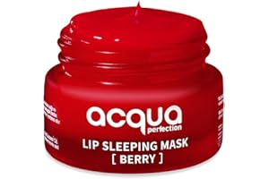 ACQUA PERFECTION Lip Sleeping Mask – Berry | Overnight Hydrating Lip Treatment with Murumuru & Coconut Oil | Moisturizing, Smoothing & Plumping Lip Care While You Sleep