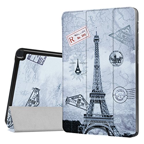 ERLI Samsung Galaxy Tab A 10.1 With S Pen (SM-P585/SM-P580) Hülle Case, Ultra Dünn Tri-Fold Smart-Muschel PU Leder Schutzhülle für Samsung Galaxy Tab A 10.1 With S Pen (SM-P585/SM-P580) 10.1 Zoll Tablet ,mit Auto Schlaf / Wach Funktion (Eiffel Tower)