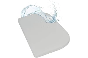 WhizProducts Wasserdichtes Spannbettlaken Silbergrau 89x50 cm kompatibel mit Babybay Maxi, Midi, Boxspring, Comfort und Comfort Plus - Spannbetttuch mit integriertem atmungsaktiven Matratzenschoner