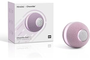 Cheerble Wicked Ball M1 - Palla Interattiva per Gatti Elettrica con 3 Modalità, Luci LED e Movimento Casuale, Ricaricabile USB, Giocattolo Automatico a Rimbalzo (Viola)