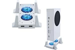 Mcbazel Vertical Stand Cooling Fan for Xbox Series S Cooling Stand with Led Indicator/Two USB Ports(Only for Xbox Series S)