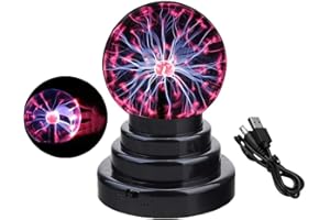 ERLSIG Plasma Ball Light, Globe Lamp Touch Sensitive Light, Creative Magic Novelty Decoration, USB/Battery Powered