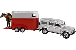 Toymaster Kids Globe Land Rover Defender with Horse Trailer, Assorted Color