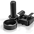 XOOL 50 PCS M6 x16mm Rack Mount Cage Nuts, Screws and Washers for Rack Mount Server Cabinet,Rack Mount Server Shelves,Routers,Rack Mount Screws and Square Insert Nuts,Self-Locking Cable Ties for Free