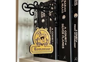 LEXTEX Séparateurs De Livres Personnalisés Pour étagères, Panneaux De Genre Pour Bibliothèque, étiquettes De Genre Avec Supports De Suspension, Décoration De Coin Livres Style Taverne(#D)