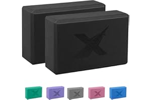 XN8 Sports Yoga Blocks Set of 2 High-Density Lightweight EVA Foam Yoga Brick For Deepen Poses Flexibility Pilates Strength Fitness Stretching Firm Sturdy Non-Slip Yoga Block