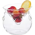 DOITOOL Triangular Glass Salad Bowl Fresh Fruit Serving Bowl with Dip Chiller Dry Ice Container Ice Preservation Bowl Ice Chamber Bowl 11x10cm