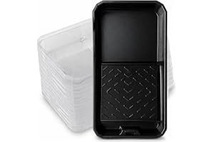 PULIANGLIU 10 cm färgbricka-set med 13 genomskinliga insatser | Plastfärgskålar med Paint Tray Liners för målning, målning, r