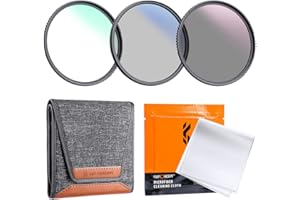 K&F Concept Zestaw filtrów do obiektywów 72 mm UV/CPL/ND (3 sztuki) z 18 wielowarstwowymi powłokami, filtrem UV + filtrem polaryzacyjnym + filtrem neutralnej gęstości (ND4) + ściereczka do czyszczenia