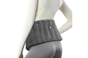 UNCN Large Heat Pads for Back Pain Relief with Adjustable Strap| Wheat Bags Microwavable| Microwave Heat Pad for Cramps, Menstrual, Lumbar, Muscle Spasms