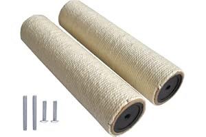 MIAOGE M8 M10 Sisal corda tiragraffi di ricambio per gatti,Tiragraffi per albero di gatto, graffiatoio per gatti con viti(M8 Φ60 30,5 cm)