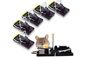 FINMIND DWD 6 Pack Mechanical Sprung Rat Mouse Bait Catcher Spring Snap Trap